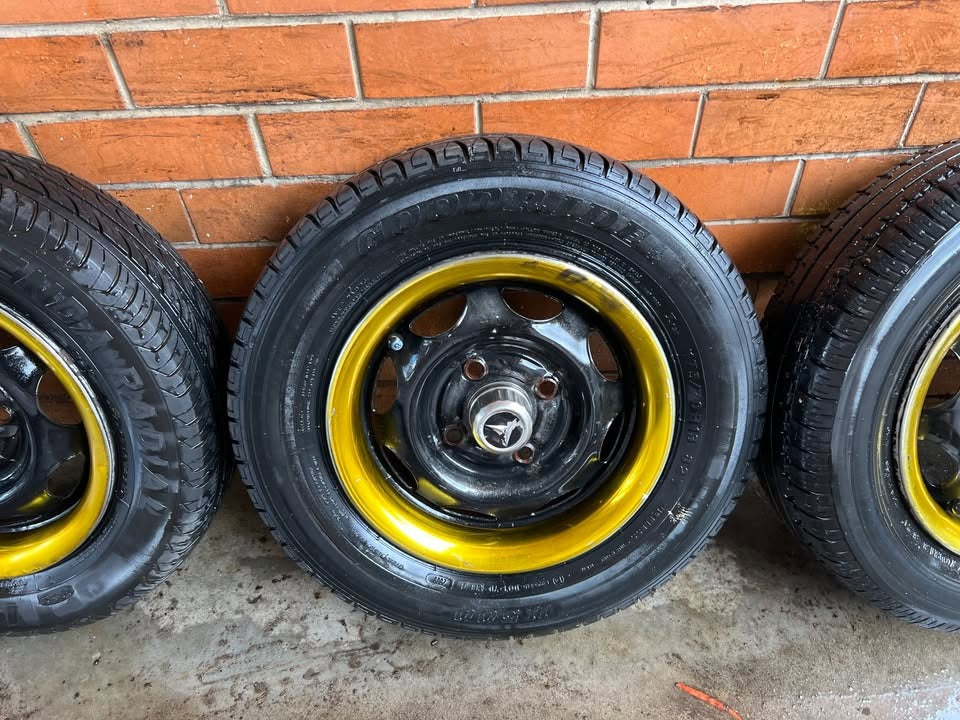 Toyota Corolla 4 Stud Wheels with Good Tyres