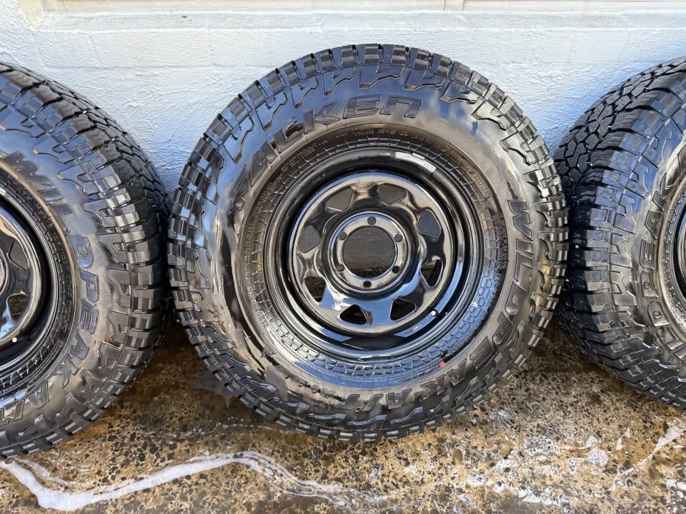 Falken Wildpeak 33" Tyres on 6 Stud Steel Rims