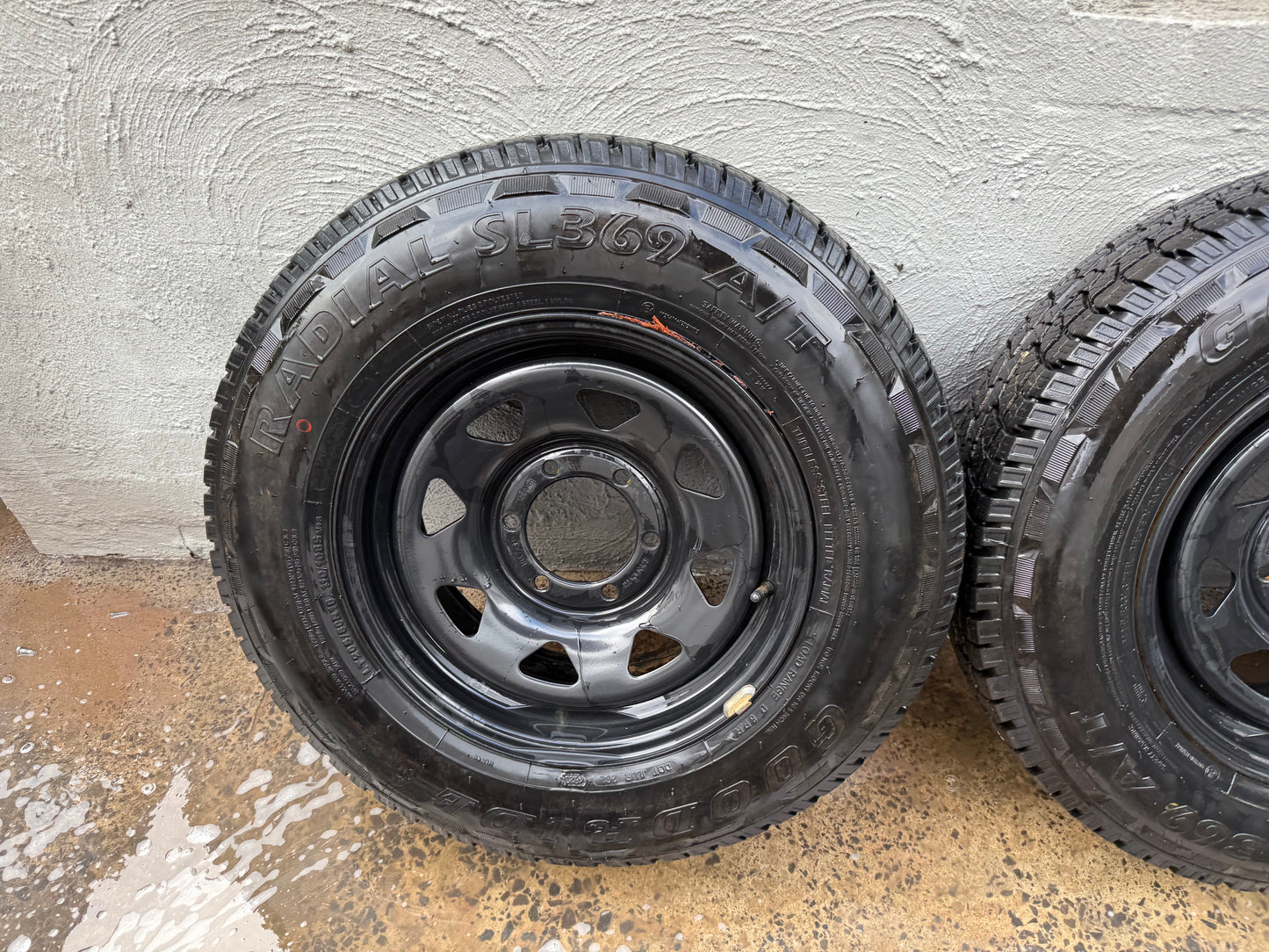 6 Stud Steel Rims with Good 16” A/T Tyres