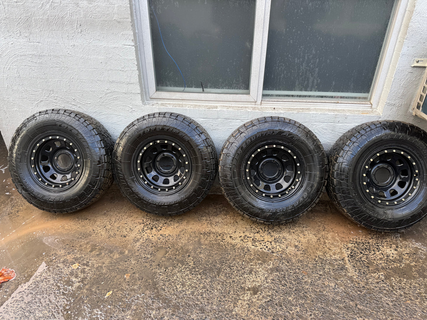Toyo Open Country A/T Tyres on 6 Stud Imitation Beadlock Rims