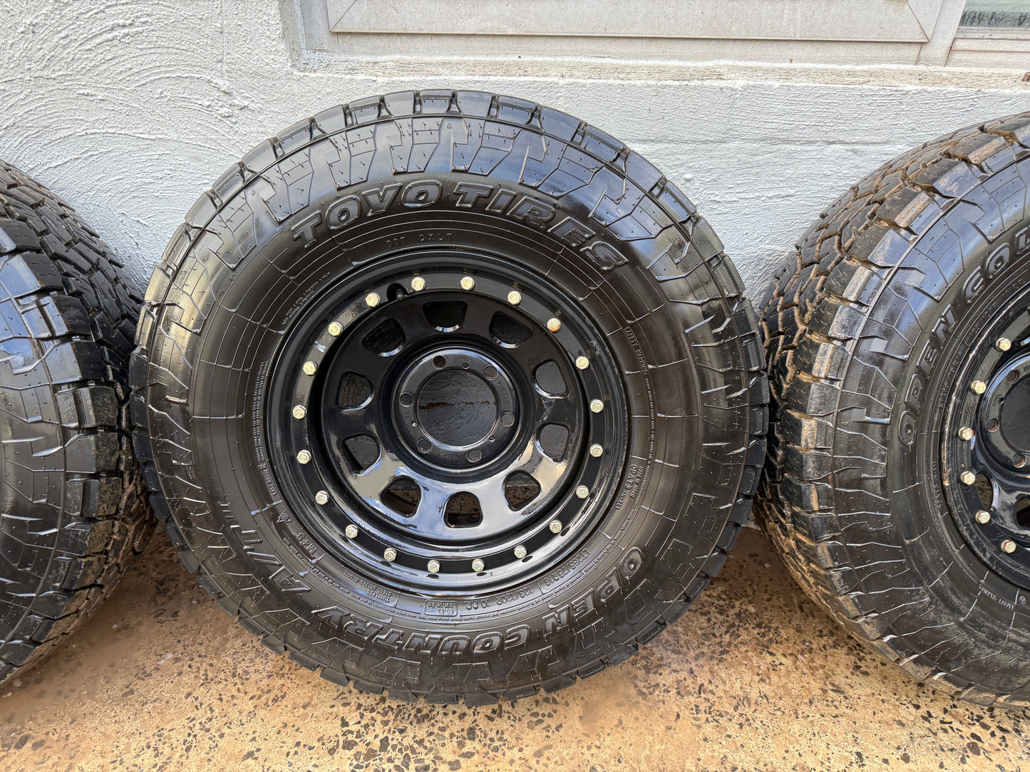 Toyo Open Country A/T Tyres on 6 Stud Imitation Beadlock Rims