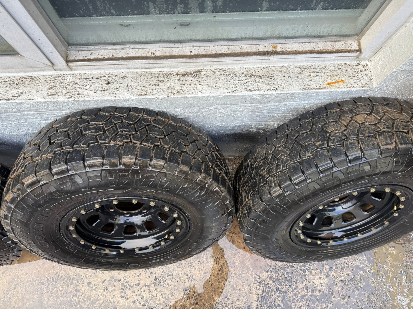 Toyo Open Country A/T Tyres on 6 Stud Imitation Beadlock Rims