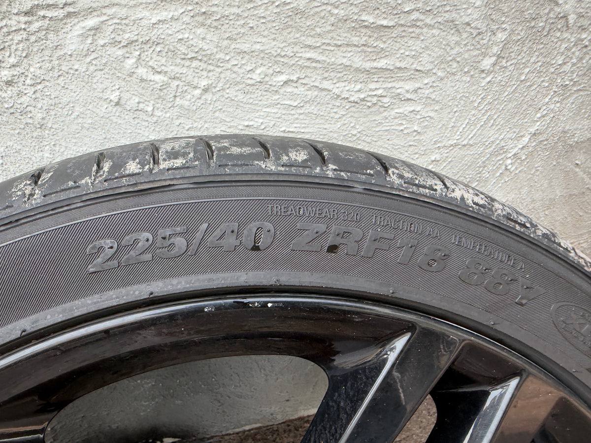 BMW 18” Black Staggered Alloy Wheels with Excellent Tyres