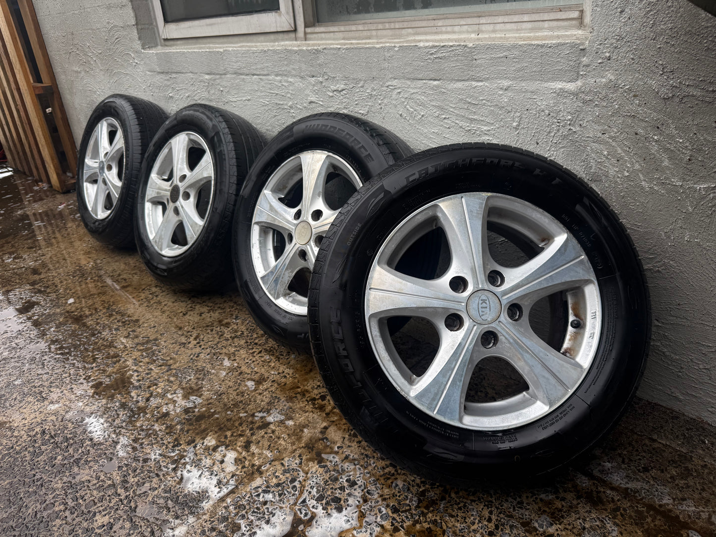 15” 5 Stud Alloy Wheels with Good Tyres