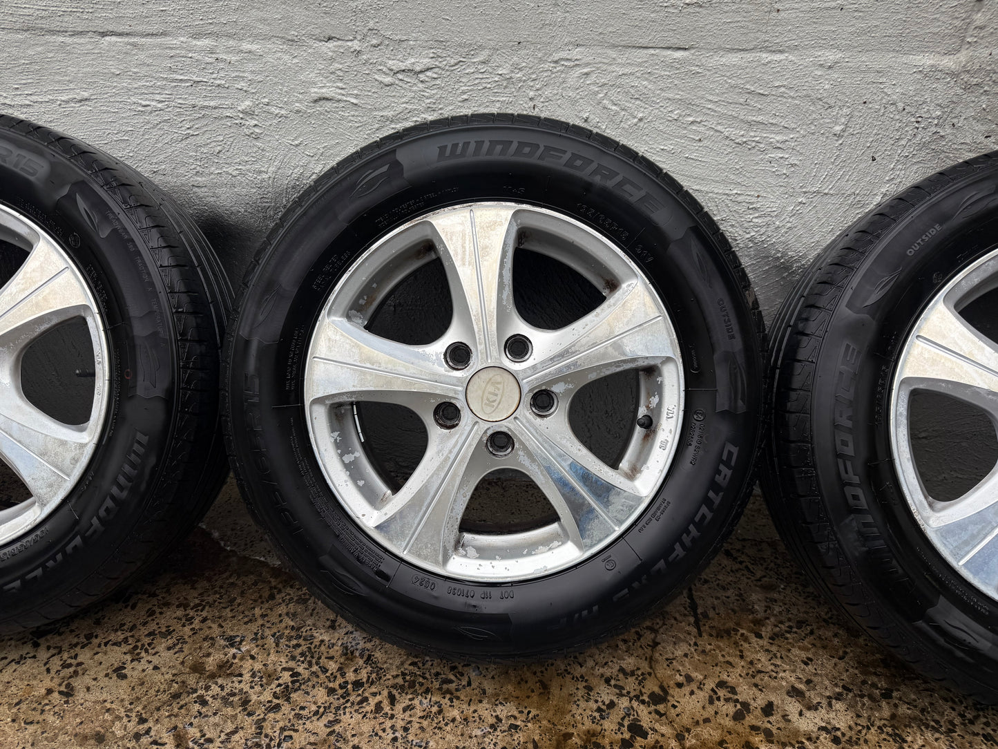 15” 5 Stud Alloy Wheels with Good Tyres