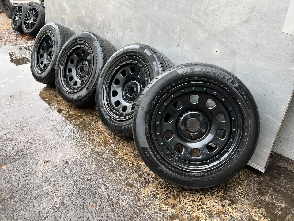 Dynamic 5 Stud Imitation Beadlock Steel Rims with Tyres