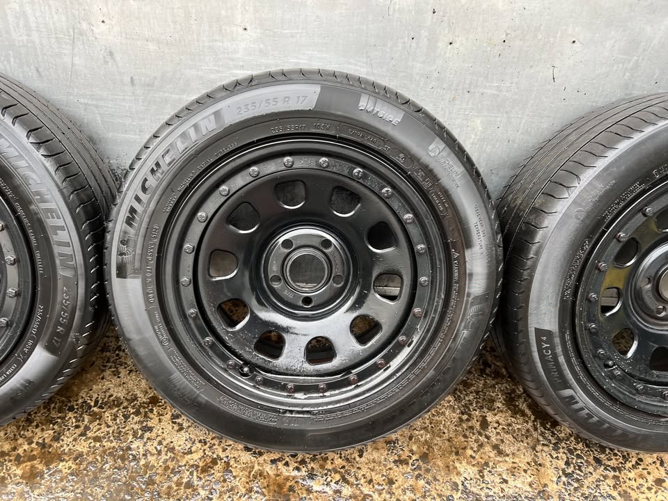 Dynamic 5 Stud Imitation Beadlock Steel Rims with Tyres