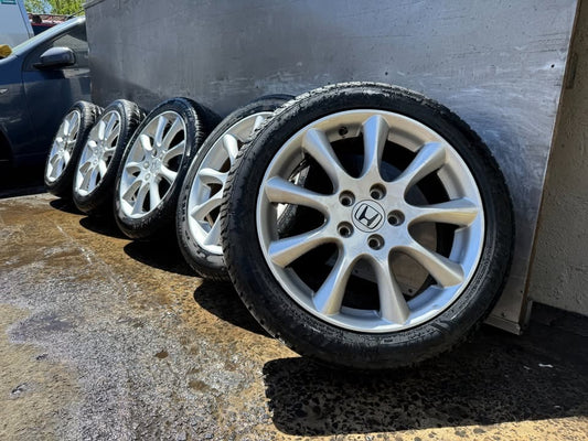 Honda Accord 17” Alloy Wheels with Like New Tyres Set of 5