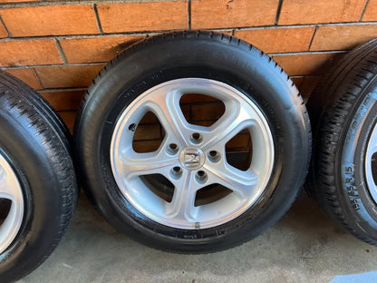 Honda 5 Stud 15" Alloy Wheels with Good Tyres