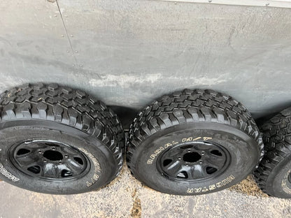 Toyota Landcruiser 100 Series Steel Rims with Mud Tyres