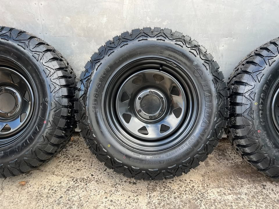 New 32” Rugged Terrain Tyres on 6 Stud Rims