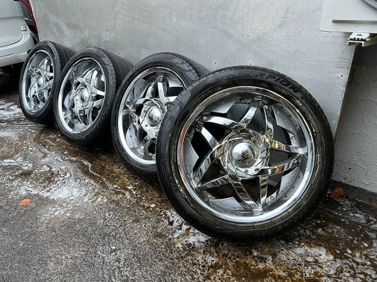 Hipnotic Chrome 20” Alloy Wheels with Tyres