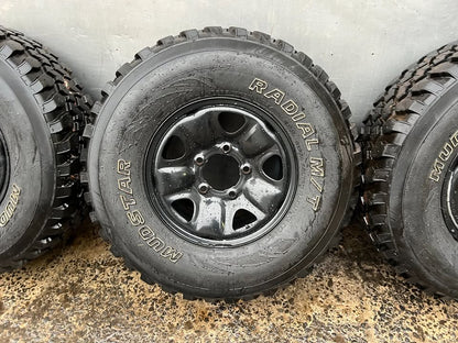 Toyota Landcruiser 100 Series Steel Rims with Mud Tyres