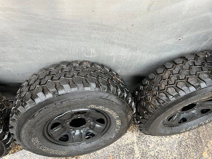 Toyota Landcruiser 100 Series Steel Rims with Mud Tyres