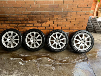 Audi 17” Alloy Wheels with Like New Tyres