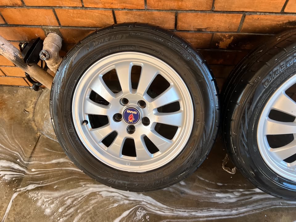 SAAB 5 Stud 16" Alloy Wheels with Good Tyres