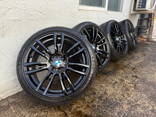 BMW 19" Black Staggered Alloy Wheels with Goodyear Tyres