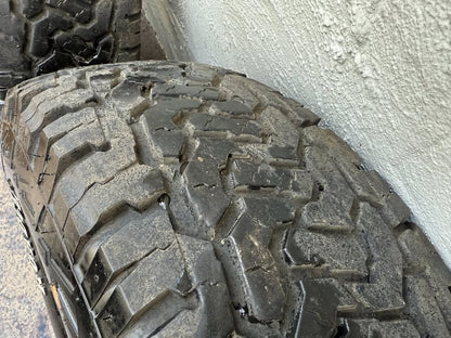 32" A/T Tyres on Black 6 Stud Steel Rims