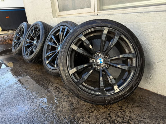 BMW M Sport 20" Black Staggered Alloy Wheels with Tyres