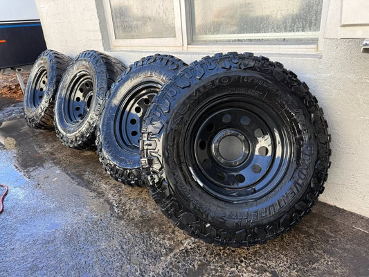 Kumho M/T Tyres on 6 Stud Steel Rims