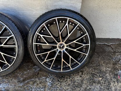 Ox Wheel 5 Stud 18” Alloy Wheels with Good Tyres