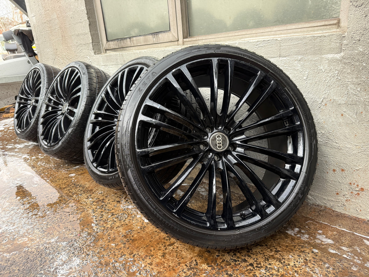 Audi Black 22” Alloy Wheels with Good Tyres