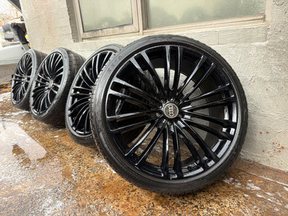 Audi Black 22” Alloy Wheels with Good Tyres