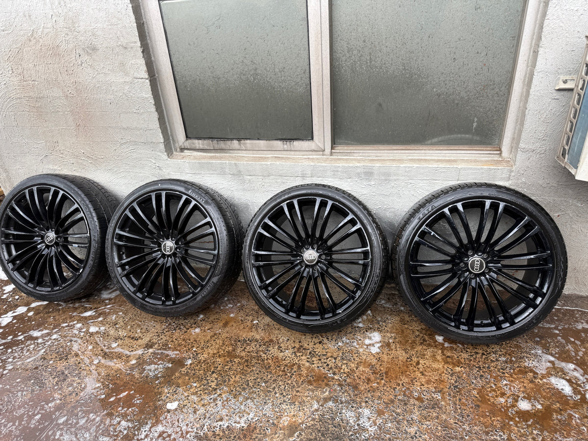 Audi Black 22” Alloy Wheels with Good Tyres