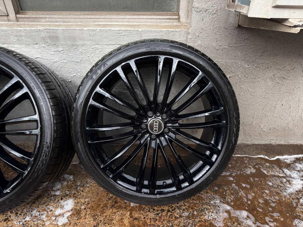 Audi Black 22” Alloy Wheels with Good Tyres