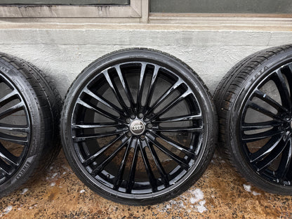 Audi Black 22” Alloy Wheels with Good Tyres