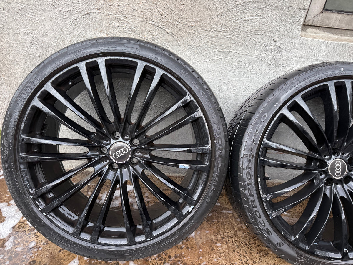 Audi Black 22” Alloy Wheels with Good Tyres