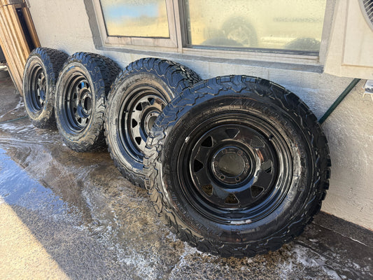 BF Goodrich A/T KO2 17”Tyres on Steel Rims