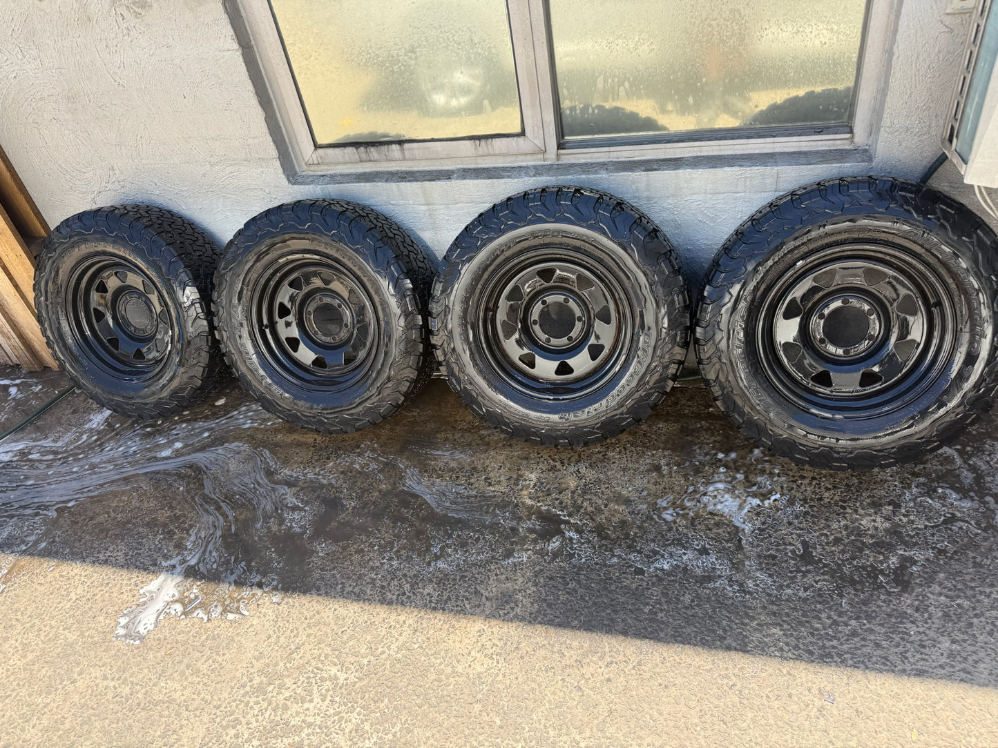 BF Goodrich A/T KO2 17”Tyres on Steel Rims