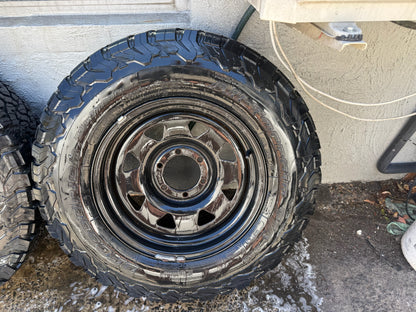 BF Goodrich A/T KO2 17”Tyres on Steel Rims
