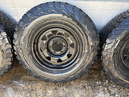 BF Goodrich A/T KO2 17”Tyres on Steel Rims