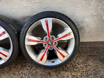 Hyundai Veloster 18” Alloy Wheels with Good Tyres.