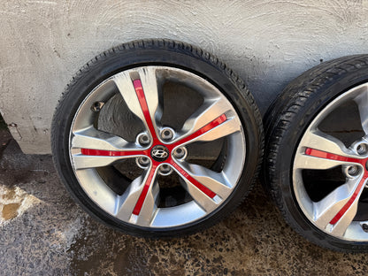 Hyundai Veloster 18” Alloy Wheels with Good Tyres.
