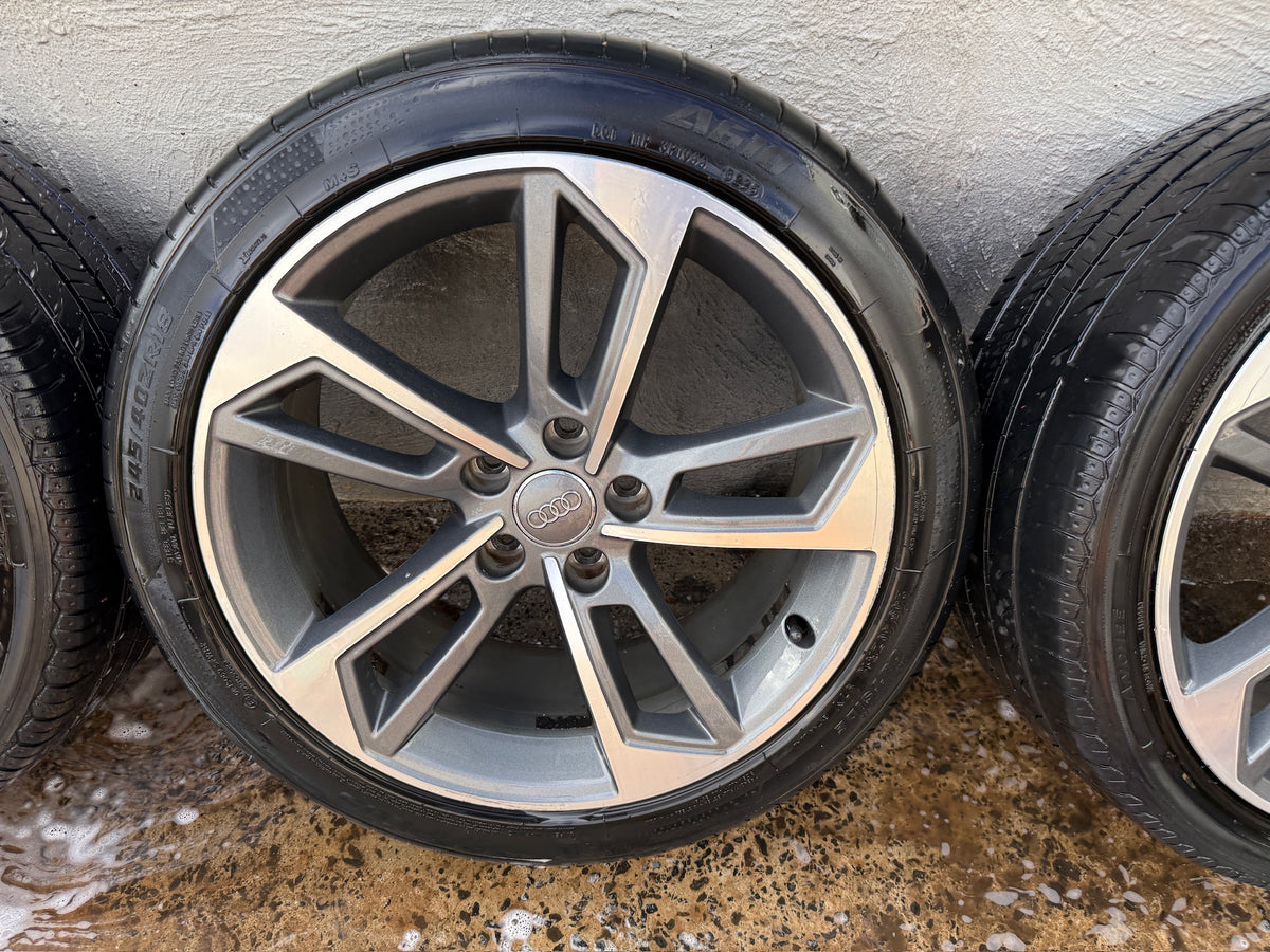 Audi A4 S4 18” Alloy Wheels with Good Tyres