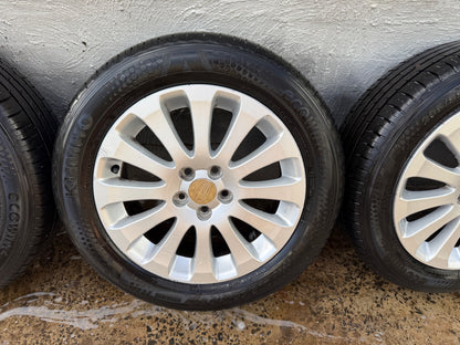 Subaru Impreza 16” Alloy Wheels with Very Good Tyres