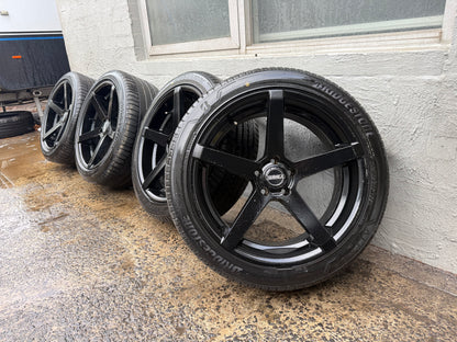 Hussla 5 Spoke 20” Staggered Alloy Wheels with Good Tyres