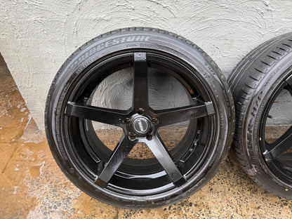 Hussla 5 Spoke 20” Staggered Alloy Wheels with Good Tyres