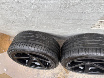 Hussla 5 Spoke 20” Staggered Alloy Wheels with Good Tyres