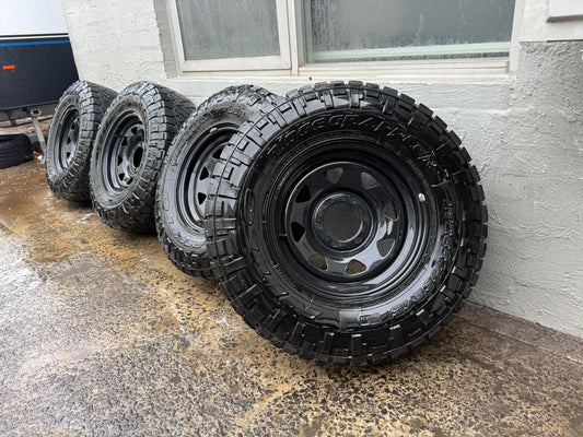 Nitto Ridge Grappler 32" A/T Tyres on 6 Stud Steel Rims
