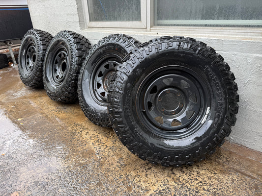 32” Mud Tyres on 6 Stud Steel Rims