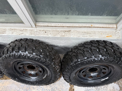 32” Mud Tyres on 6 Stud Steel Rims