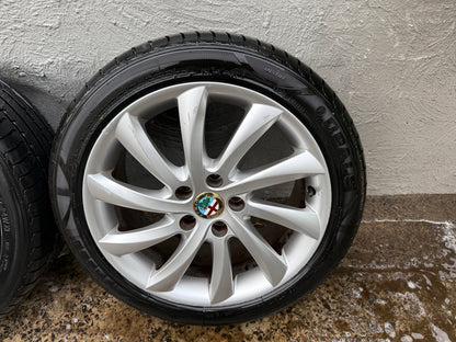 Alfa Romeo Giulia/Giulietta 17” Alloy Wheels with Excellent Tyres
