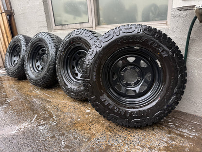 Goodyear Wrangler 16” Tyres on Black Steel Rims