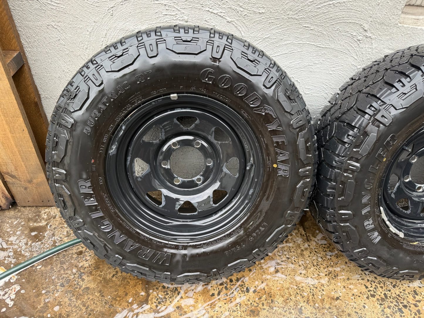 Goodyear Wrangler 16” Tyres on Black Steel Rims
