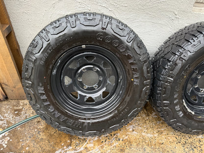 Goodyear Wrangler 16” Tyres on Black Steel Rims