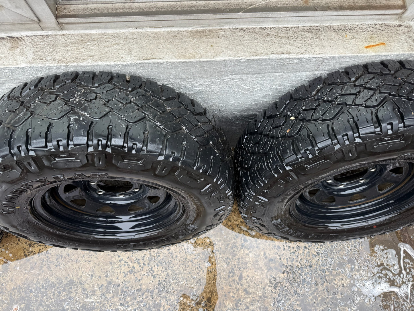 Goodyear Wrangler 16” Tyres on Black Steel Rims